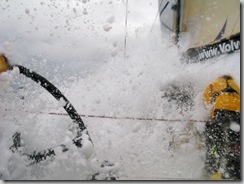 Team Russia in rough weather as they hit the low pressure wind currents on the home straight to Cape Town